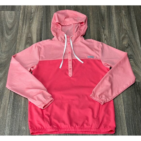 COLUMBIA WOMEN'S TAMIAMI HODDIE CACTUS PINK/KEY WEST SMALL POCKETS LIGHTWEIGHT - Picture 2 of 9